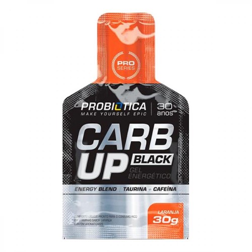 Gel Energético Carb-up Gel Black Probiótica Laranja Sachê 30g