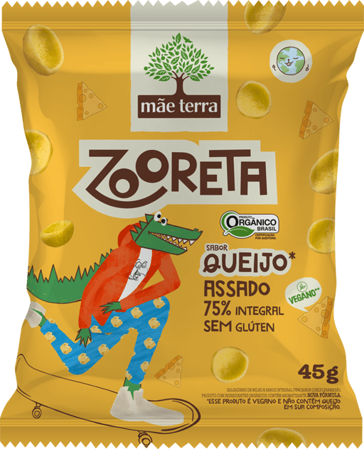 Salgadinho Mãe Terra Zooreta Sabor Queijo 45g