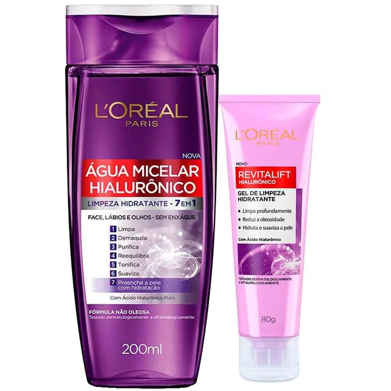 L´Oréal Paris Revitalift Hialurônico Kit – Água Micelar + Gel de Limpeza