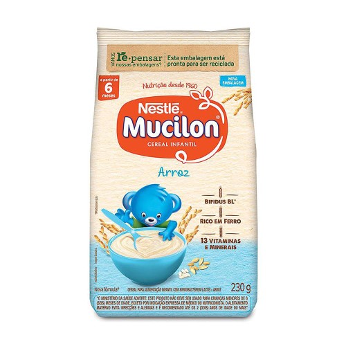 Mucilon Arroz Cereal Infantil Sachê 230g