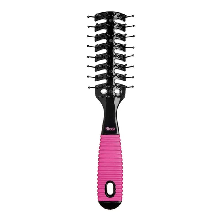 Escova De Cabelo Ricca Ventilada Black&Pink 1 Unidade