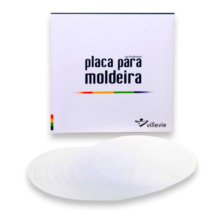 Placa para Moldeira Redonda 1mm com 10 unid. - Villevie