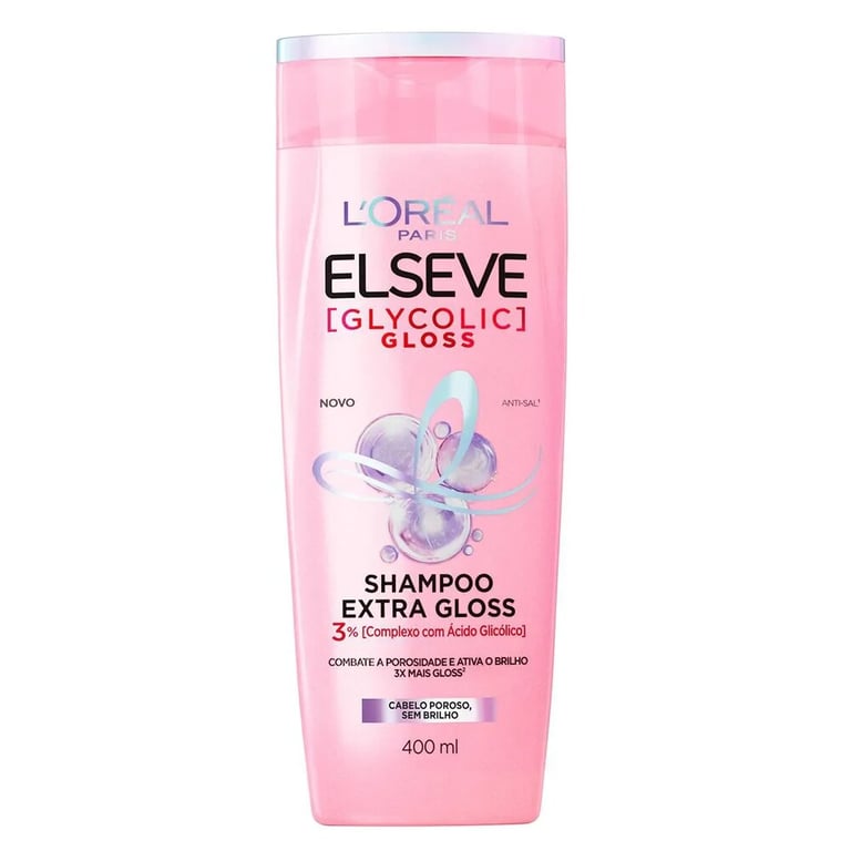 Shampoo Extra Gloss L'Oréal Paris Elseve Glycolic Gloss 400ml