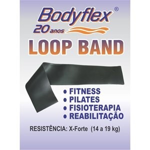 Faixa Elástica Circular Loop Band - Extra Forte - Preta - Bodyflex