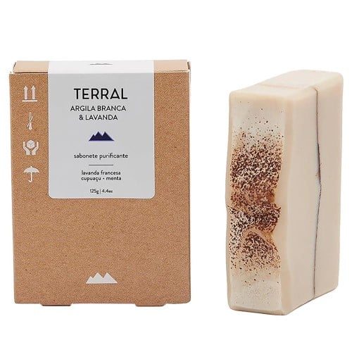 Sabonete de Argila Branca e Lavanda 125g – Terral