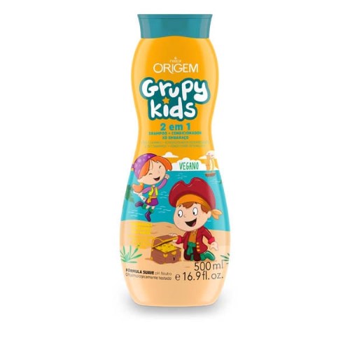 Shampoo Infantil Grupy Kids 500Ml 2X1 Xô Embaraço