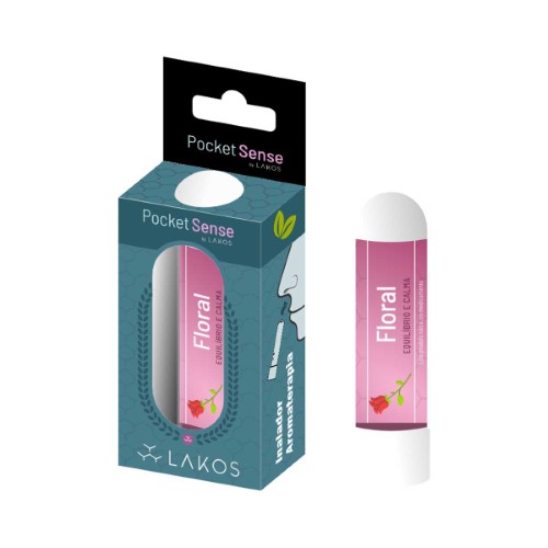 Inalador Aromaterapia Lakos Pocket Sense Floral com 1 Unidade