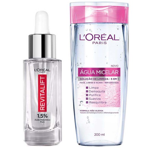 L`oréal Paris Revitalift Hialurônico Kit – Sérum Facial + Água Micelar 5 em 1