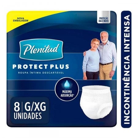 Roupa Íntima Plenitud Protect Plus G/XG 8 unidades