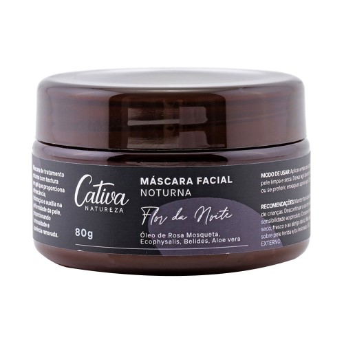 Máscara Facial Natural Noturna Flor da Noite 80g – Cativa Natureza