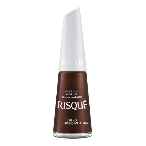 Esmalte Metálico Risqué Nude Brilho, Brilho Meu 8ml