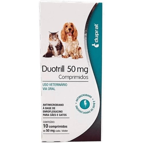 Duotrill 50mg para Cães e Gatos Uso Veterinário com 10 Comprimidos