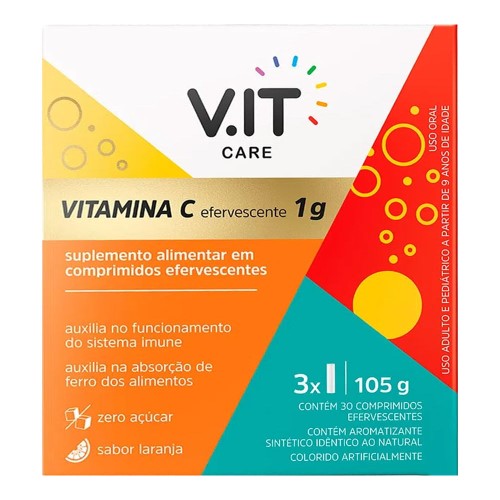 Vitamina C V.IT Care 30 Comprimidos Efervescentes