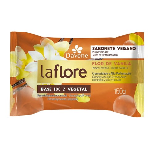 Sabonete Em Barra Vegetal Davene La Flore Flor De Vanila 150g