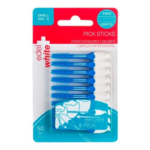 Escova Interdental Edel White Pick Sticks Pequeno 50 Unidades