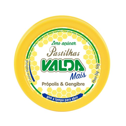 Pastilhas Valda Mais Própolis e gengibre 50g