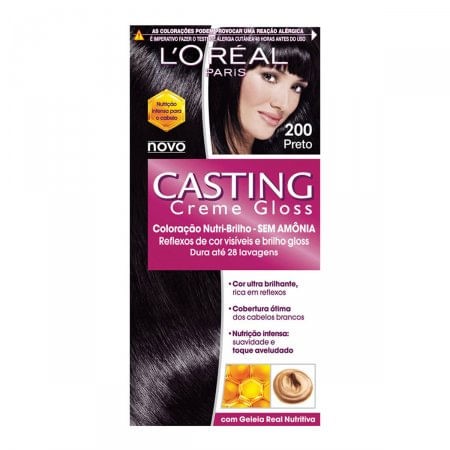 Tinta de Cabelo Casting Creme Gloss de L’Oréal Paris 200 Preto 246g