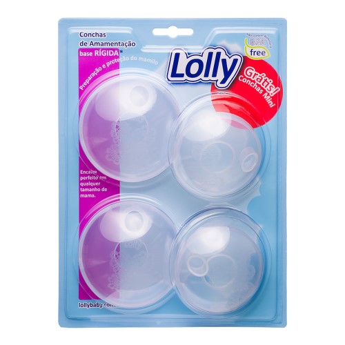 Concha de Amamentação Lolly com Base Rígida e Ganhe 2 Unidades Conchas Mini