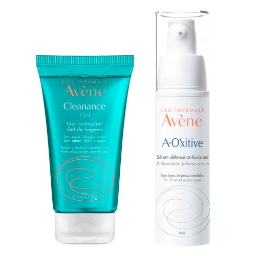 Avène Kit - Sérum Facial A - OXitive + Gel de Limpeza Facial