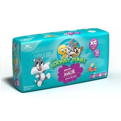 Fralda Baby Looney Tunes Mega XG 30 unidades