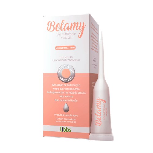 Gel Hidratante Vaginal Belamy 8 Aplicadores Com 2,5g