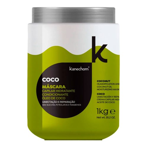 Máscara de Tratamento Capilar Kanechom Coco Umectação e Reparação 1Kg