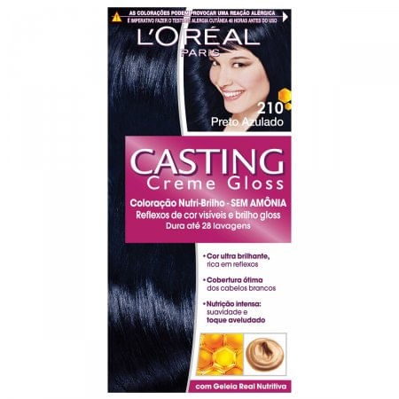 Tintura Loreal Casting Creme Gloss 210 - Preto azulado