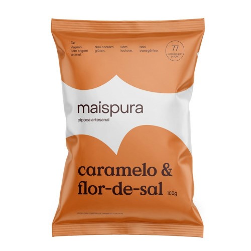 Pipoca Artesanal MaisPura Caramelo E Flor-De-Sal 100g