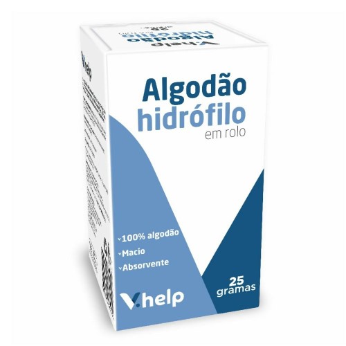 Algodão V.Help Hidrófilo Em Rolo 25g