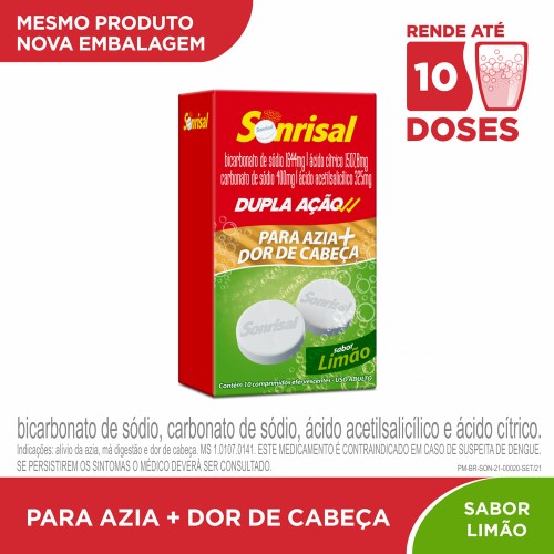 Sonrisal Limão 10 comprimidos