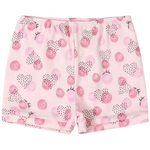 Short para bebê em suedine Corações Poá - Up Baby 