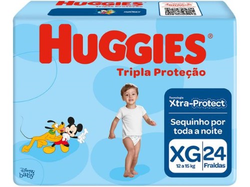 Fralda Huggies Tripla Proteção Xg 24 Unidades