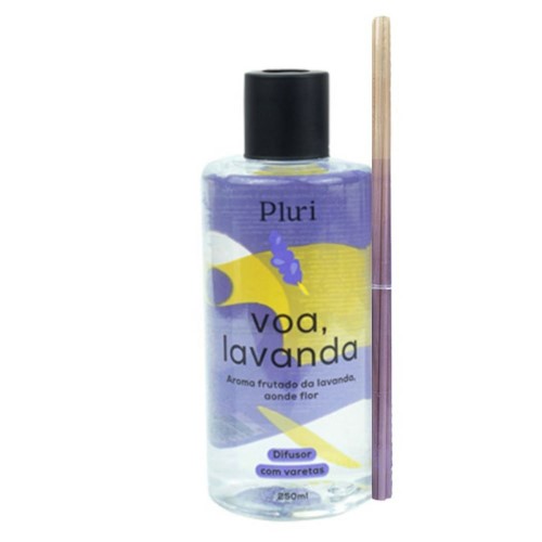 Difusor Com Varetas Pluri Voa, Lavanda Aonde Flor 250ml