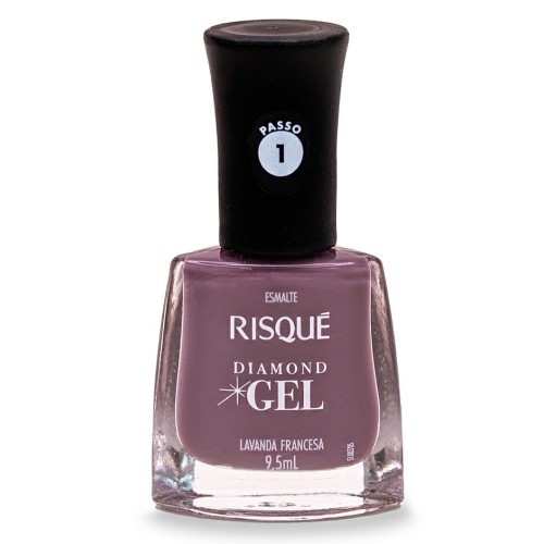 Esmalte Cremoso Risqué Diamond Gel Lavanda Francesa 9,5ml