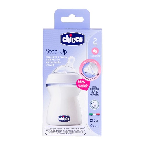 Mamadeira Step Up 250ml Fluxo Médio 2 Meses Ou Mais Chicco