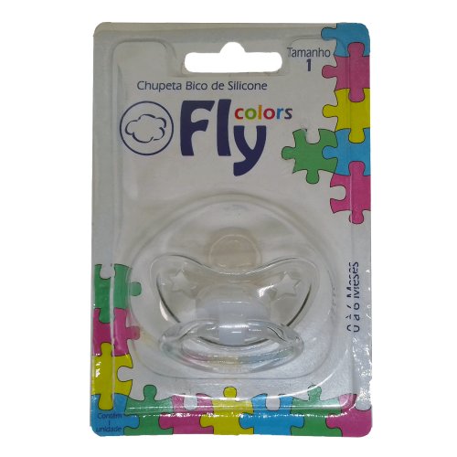 Chupeta Fly Colors Silicone Ortodôntico Cores Sortidas 0 - 6 Meses Tamanho 1