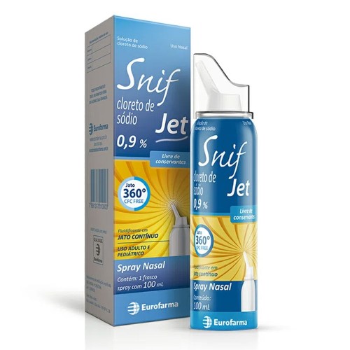 Snif Jet Solução Spray Nasal 0,9% 100mL