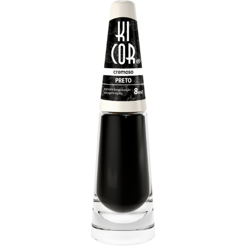 Esmalte Kicor Cremosa Preto 8Ml - Kicor