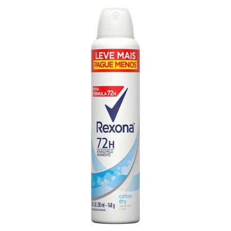 Desodorante Antitranspirante Aerosol Rexona Cotton Dry 250ml