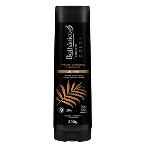 Máscara Capilar Tonalizante Iluminadora Bothânico Hair Castanho 200g