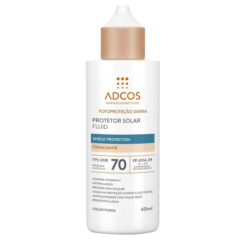 Protetor Solar Adcos Fluid FPS70 Tonalizante 40ml