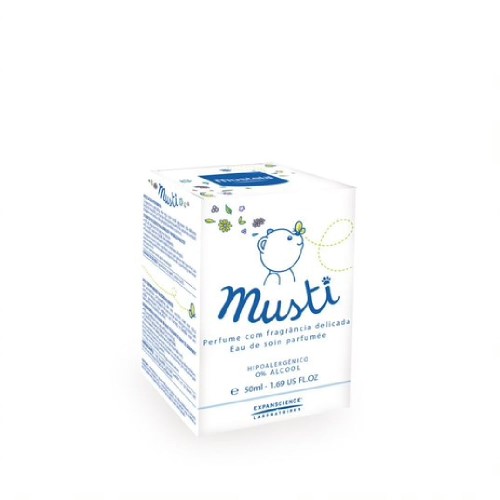 Perfume para Bebês e Crianças Musti Mustela Água de Colônia Sem Álcool com 50ml