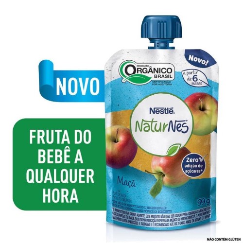 Purê Orgânico Nestlé Naturnes Maçã 99g