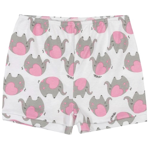 Short para bebê em suedine Elefantinhas - Up baby 