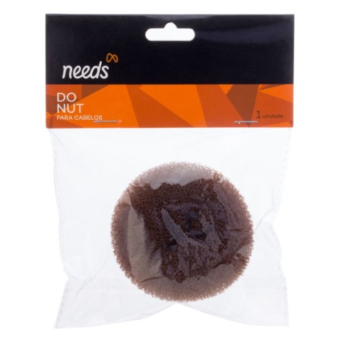 Donut para Cabelos Marrom Triss/Needs Tamanho G com 1 Unidade