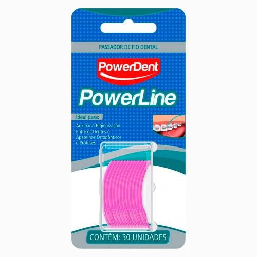 Passador de Fio Dental Powerline com 30un