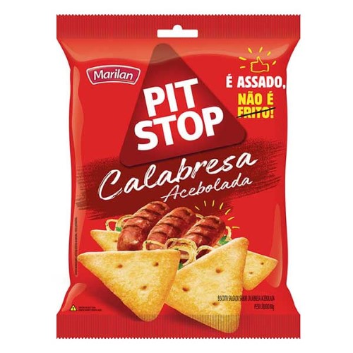 Biscoito Marilan Pit Stop Petisco Calabresa Acebolada com 80g