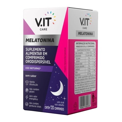 Suplemento Alimentar V.It Care Melatonina 120 Comprimidos