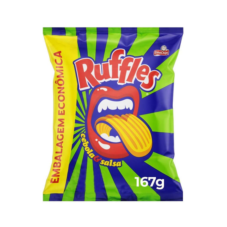 Batata Ruffles Elma Chips Sabor Cebola e Salsa 167g