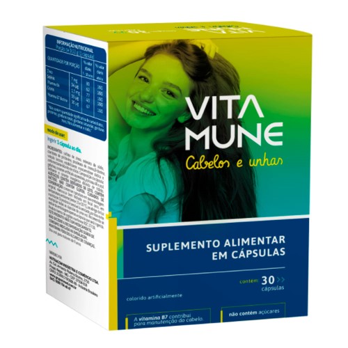 VitaMune Cabelos e Unhas com 30 Cápsulas